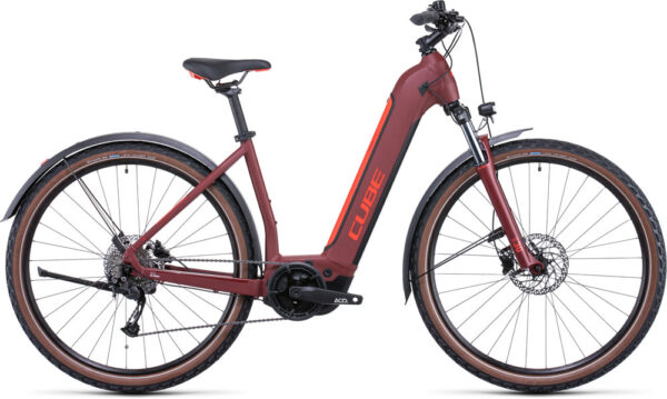 Cube Nuride Hybrid Performance 625 Allroad Easy Entry darkred´n´red - 250 W - 85 Nm - 25 km/h
