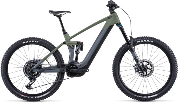 VTT Électrique CUBE STEREO HYBRID 160 HPC TM 750 27,5" Vert/Gris 2022– 250 W – 75 Nm – 25 km/h